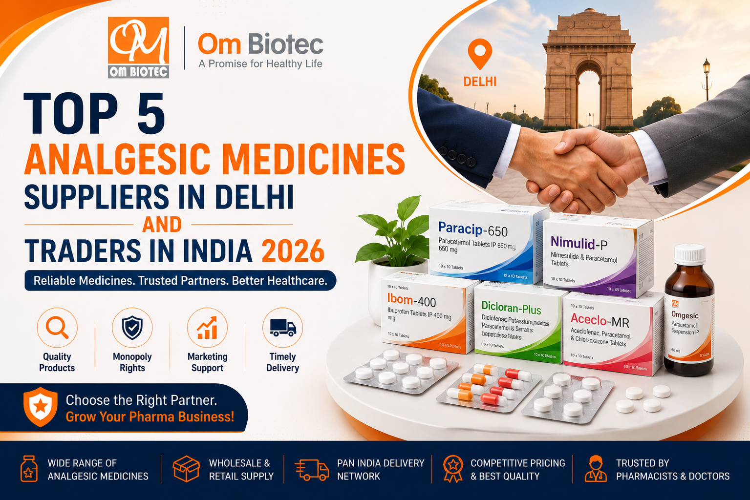 Top 5 Analgesic Medicines Suppliers in Delhi and Traders in India 2026